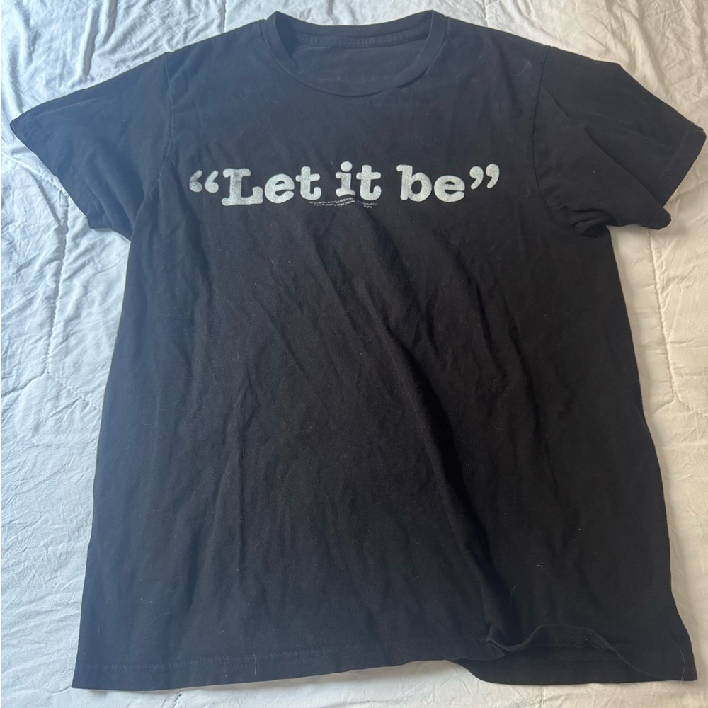 Black 'Let it be' T-Shirt